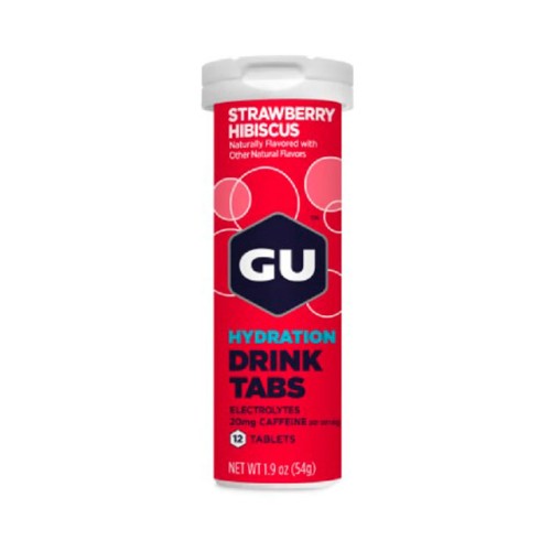 gu hydration drink tabs strawberry hibiscus