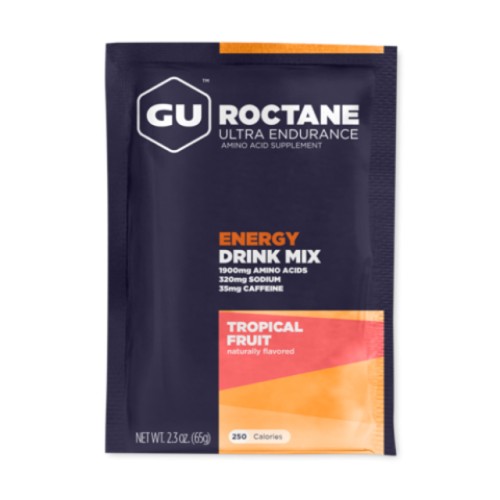 gu roctane energy drink single packet tropical fruit